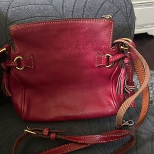 Dooney and Burke small Red Leather Shoulder Bag
